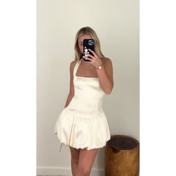 REFORMATION Babette Silk Dress in Ivory Size US 6 NWT - Picture 15 of 16